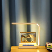 Creative Lamp Decompression Cure Bedroom Quicksand Painting Hourglass Pendant 3D Night LED Light