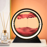 moving sand art and sandscape 3D hourglass table lamp