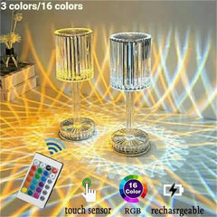 3/16 Colors USB Charging  Crystal Table Lamp