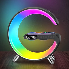 Alarm clock Wireless Charger Bluetooth Speaker table Lamp