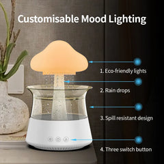 Rain Cloud Night Light humidifier with raining water drop sound and 7 color led light essential oil diffuser aromatherapy