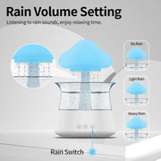 Rain Cloud Night Light humidifier with raining water drop sound and 7 color led light essential oil diffuser aromatherapy