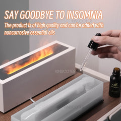 Kinscoter Aroma Diffuser Air Humidifier Ultrasonic Cool Mist Maker Fogger LED Essential Oil Flame Lamp Difusor