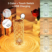 LED Crystal Table Lamp projects 3/16 colors