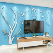 3D Three-dimensional Wall Stickers Living Room Decoration Mirror Self-adhesive Painting